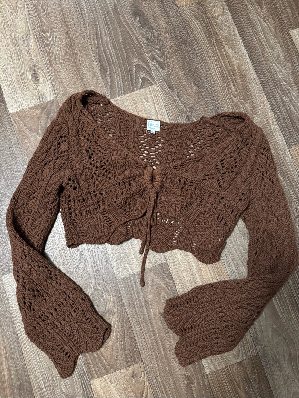 Medium, Chocolate crochet top from Francesca’s
